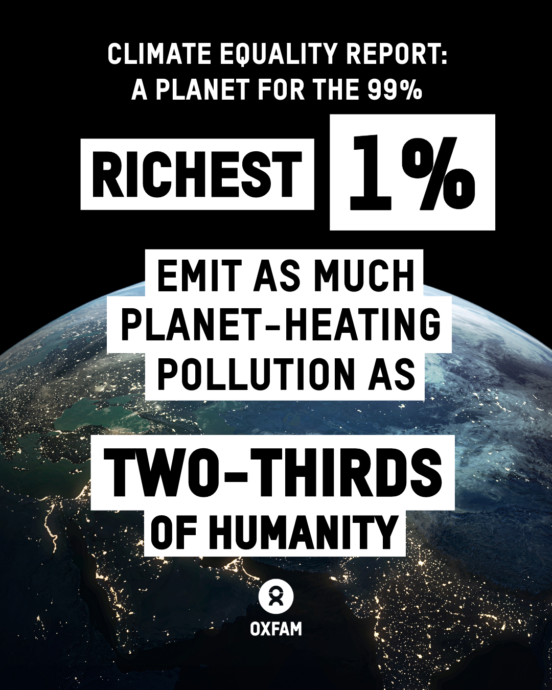 Richest 1% globally emit as much planet-heating pollution as two-thirds of humanity put together