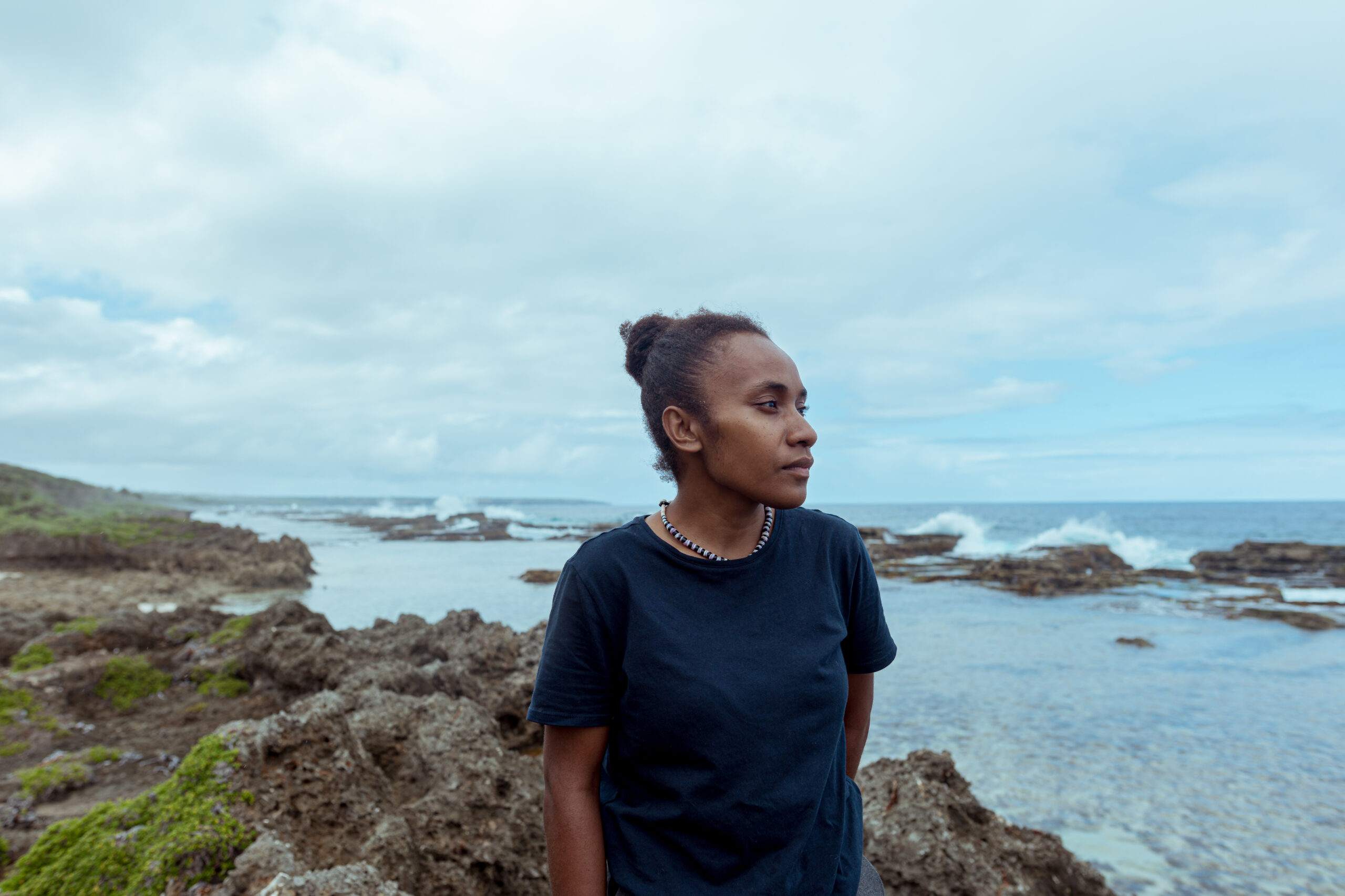 Cynthis looking out to sea